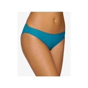 Hula Honey Bikini Bottom Womens Size XS Blue Solid Lined Stretch Swimwear